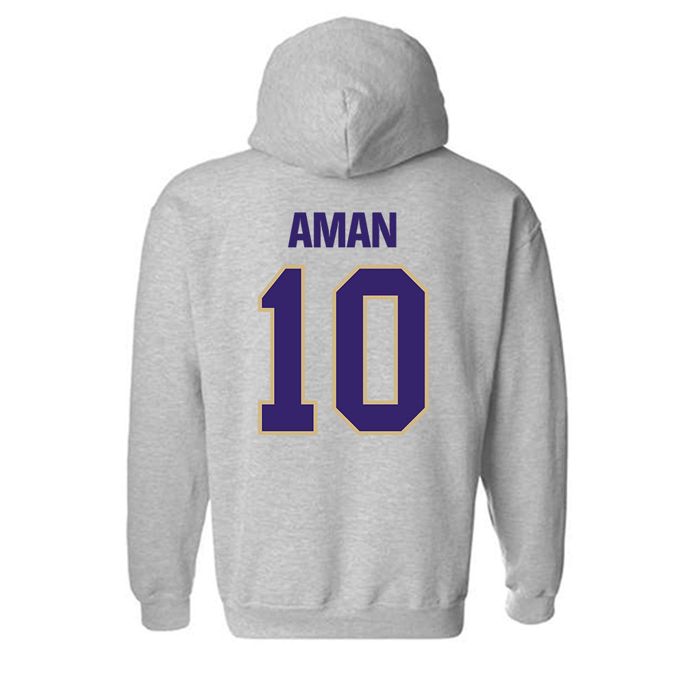 Washington - NCAA Men's Soccer : Richie Aman - Classic Shersey Hooded Sweatshirt-1