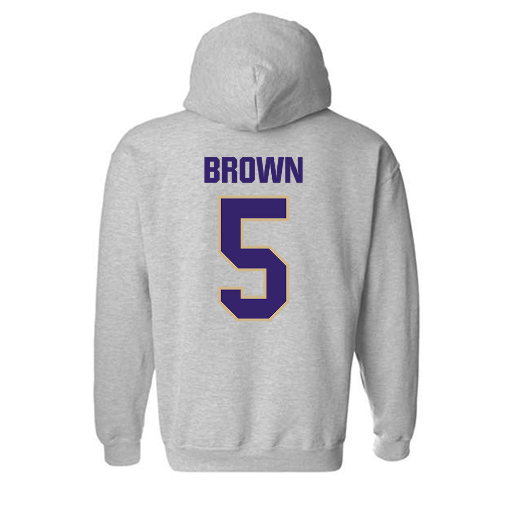 Washington - NCAA Women's Basketball : Teagan Brown - Classic Shersey Hooded Sweatshirt-1