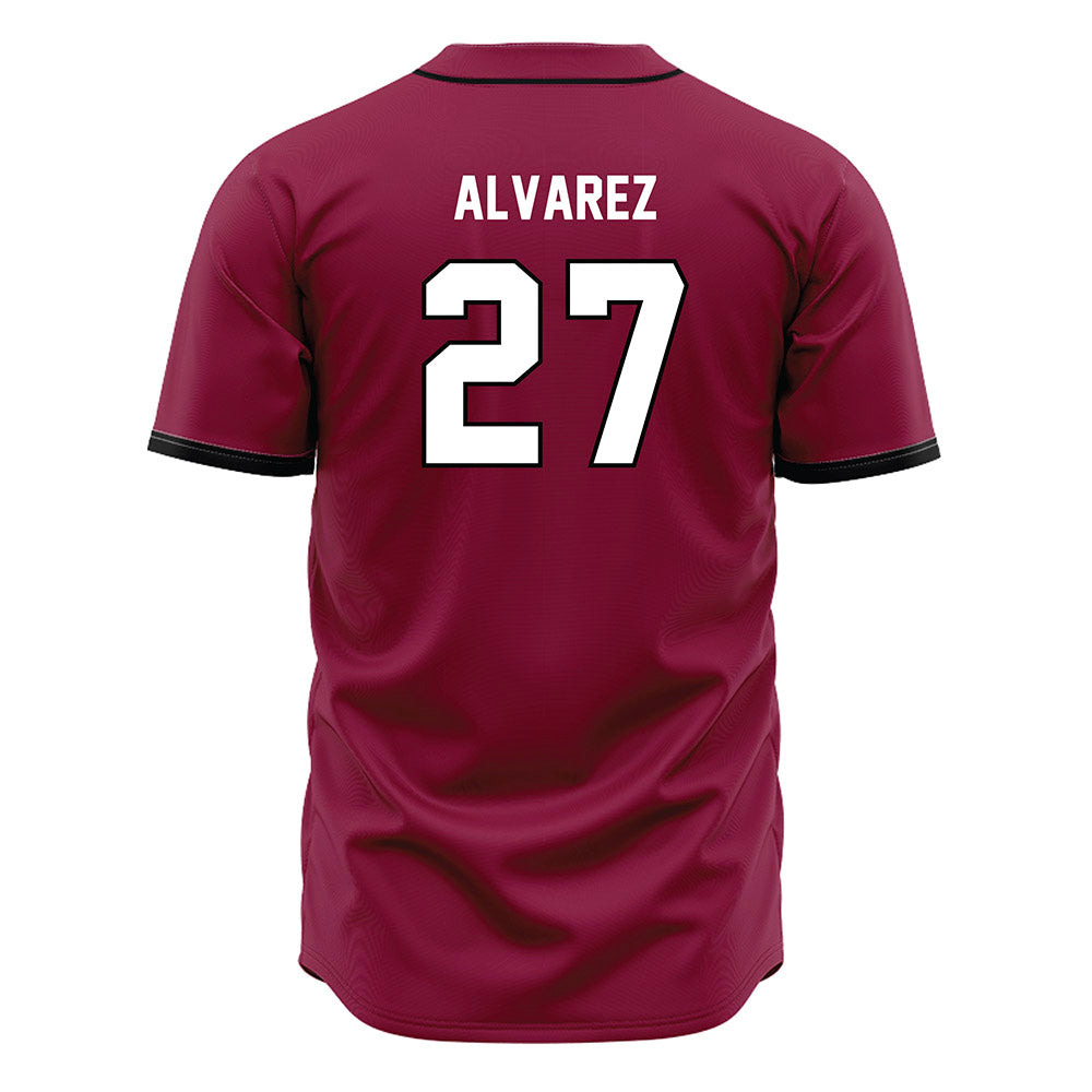 EKU - NCAA Baseball : David Alvarez - Maroon Jersey-1