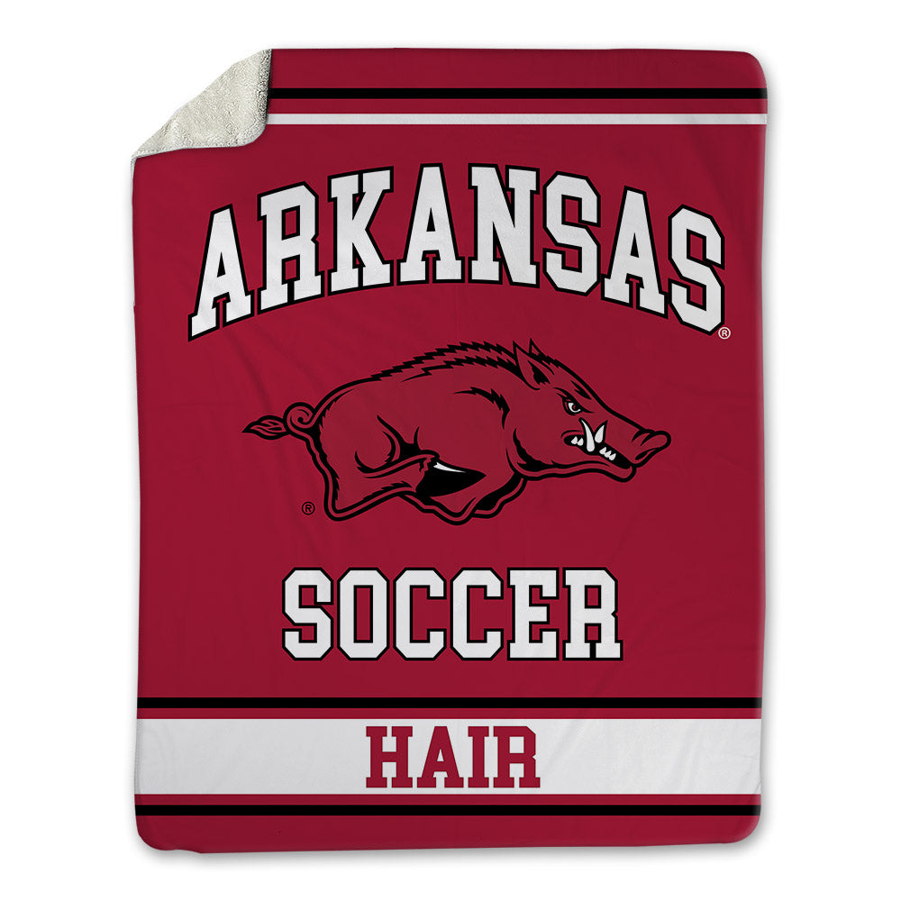 Arkansas - NCAA Women's Soccer : Cora Hair - Blanket-0