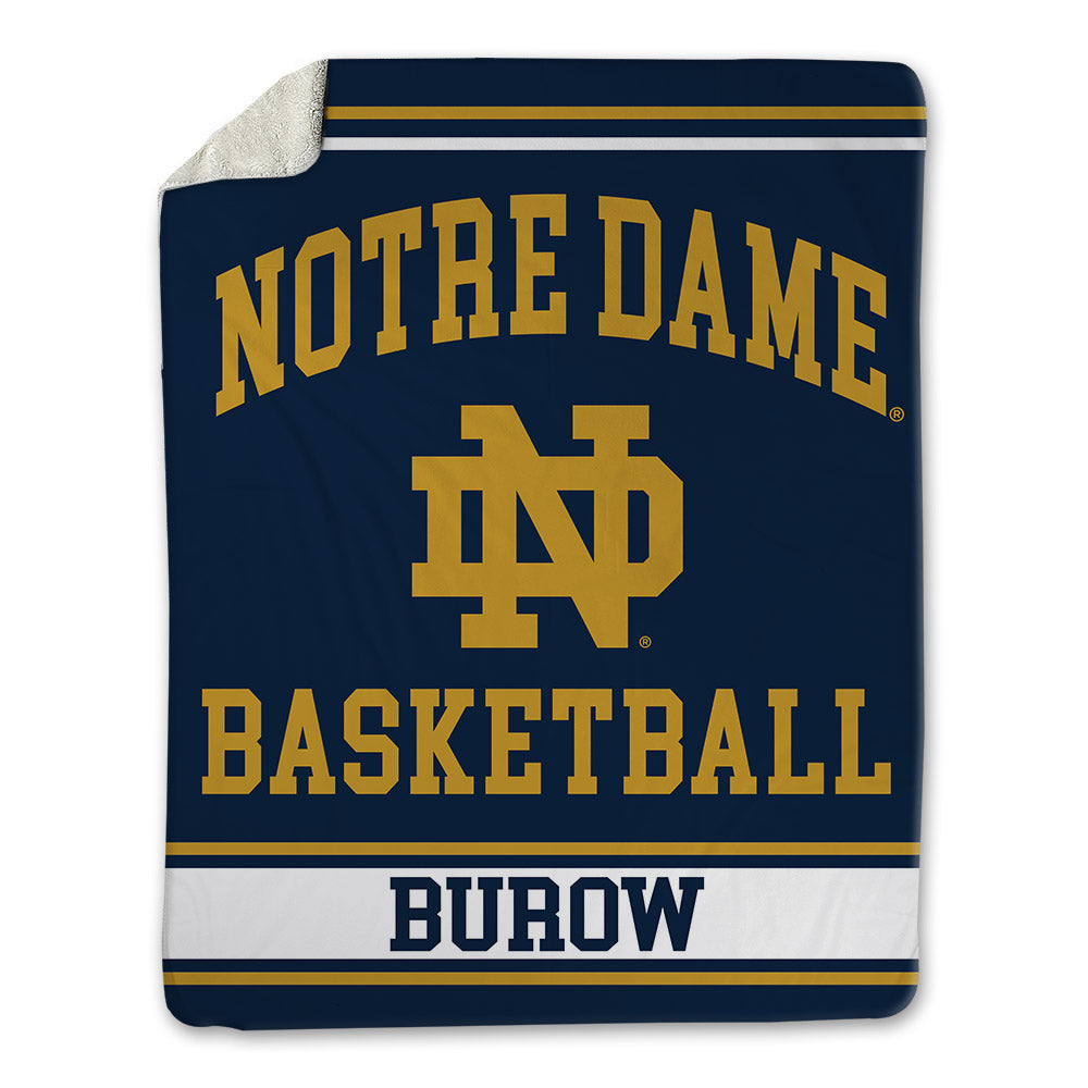 Notre Dame - NCAA Men's Basketball : Jacob Burow - Blanket-0