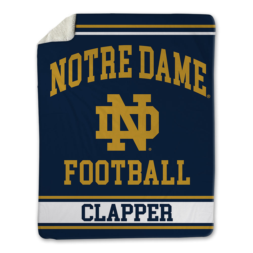 Notre Dame - NCAA Football : Jakobe Clapper - Blanket-0
