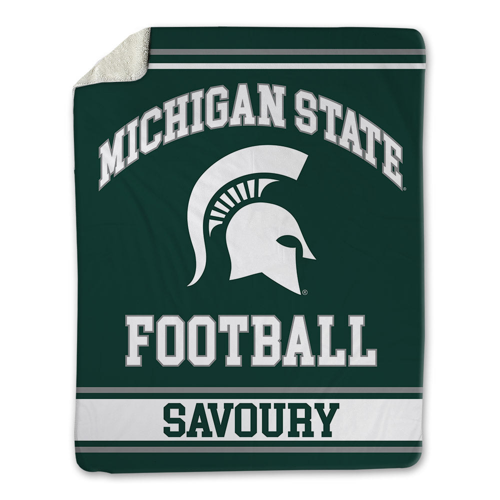 Michigan State - NCAA Football : Jayden Savoury - Blanket-0