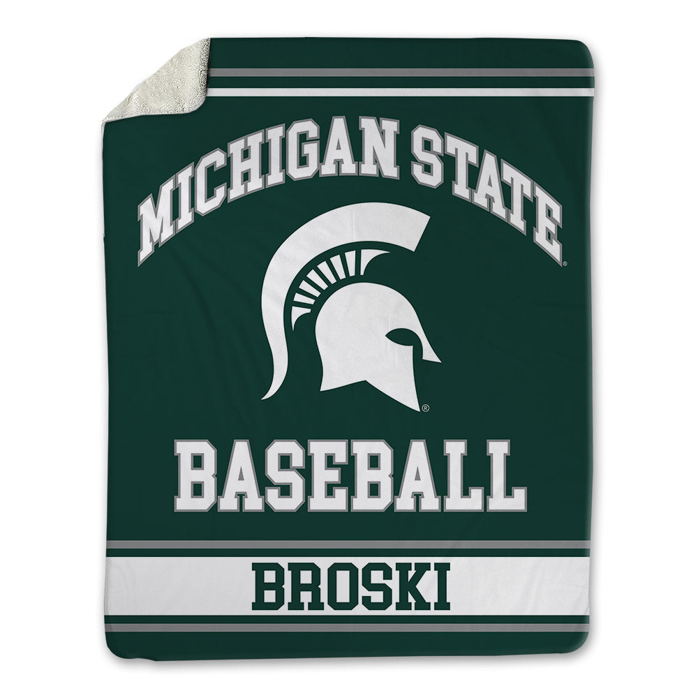 Michigan State - NCAA Baseball : Adam Broski - Blanket-0