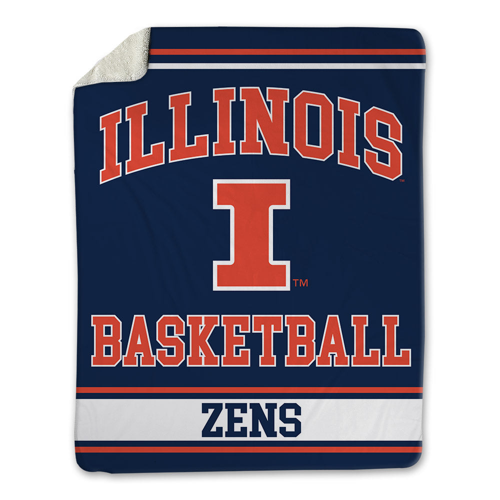 Illinois - NCAA Men's Basketball : Zavier Zens - Blanket-0