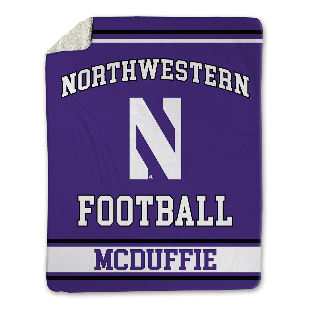 Northwestern - NCAA Football : Jaden McDuffie - Blanket-0