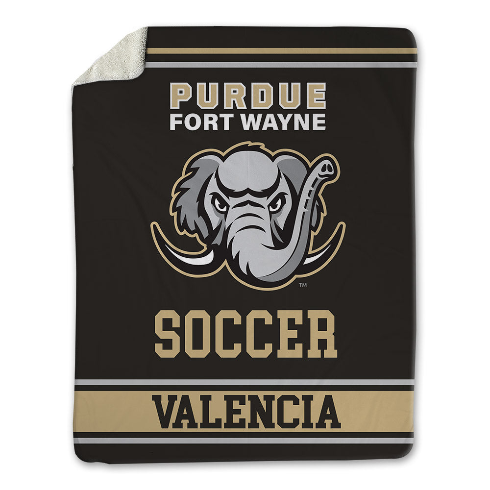 PFW - NCAA Men's Soccer : Marco Valencia - Blanket-0