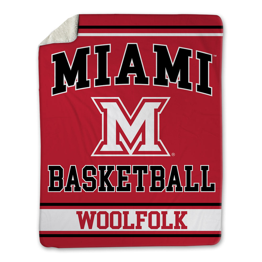 Miami of Ohio - NCAA Men's Basketball : Antwone Woolfolk - Blanket-0