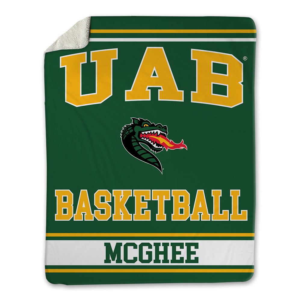 UAB - NCAA Men's Basketball : JaBorri McGhee - Blanket-0