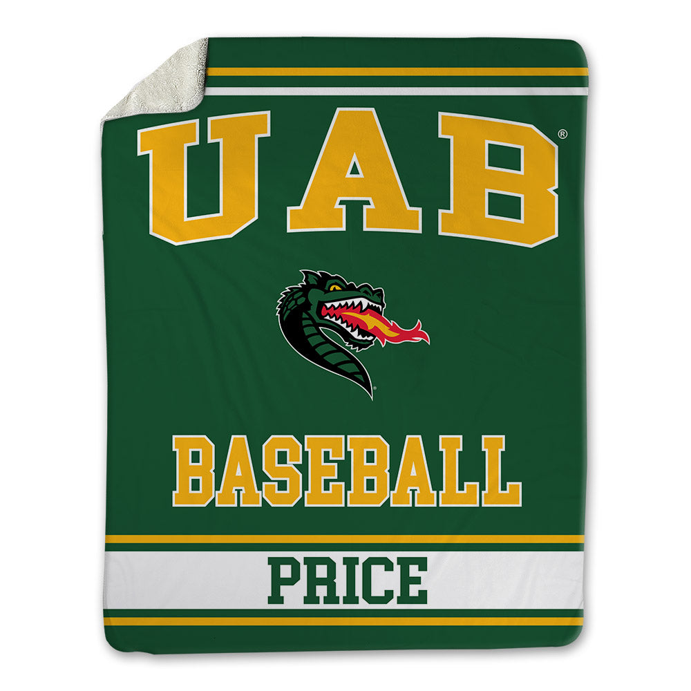 UAB - NCAA Baseball : Max Price - Blanket-0