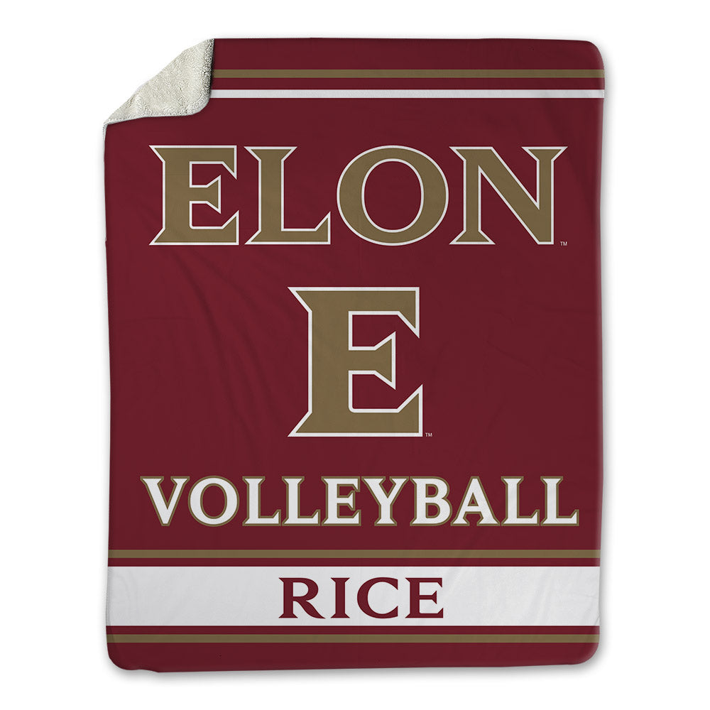 Elon - NCAA Women's Volleyball : April Rice - Blanket-0
