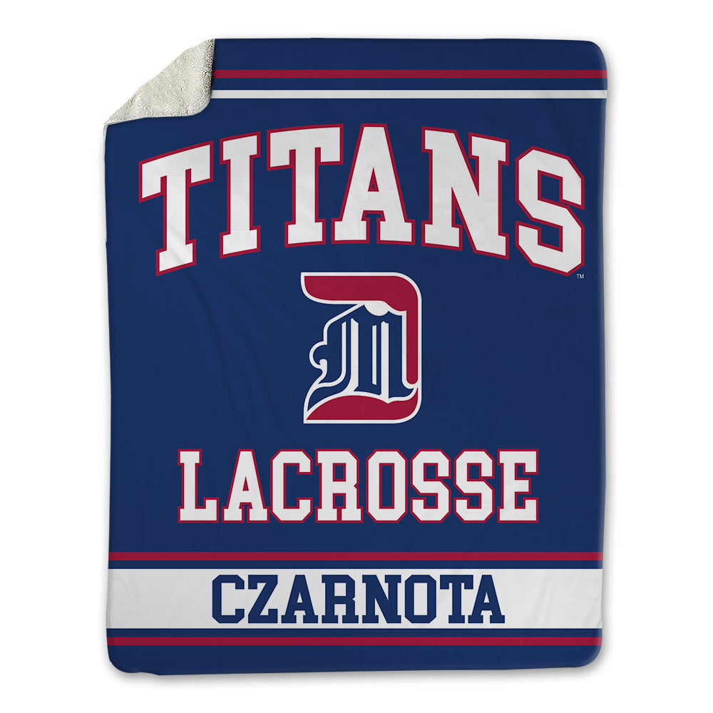 Detroit Mercy - NCAA Men's Lacrosse : Jacob Czarnota - Blanket-0