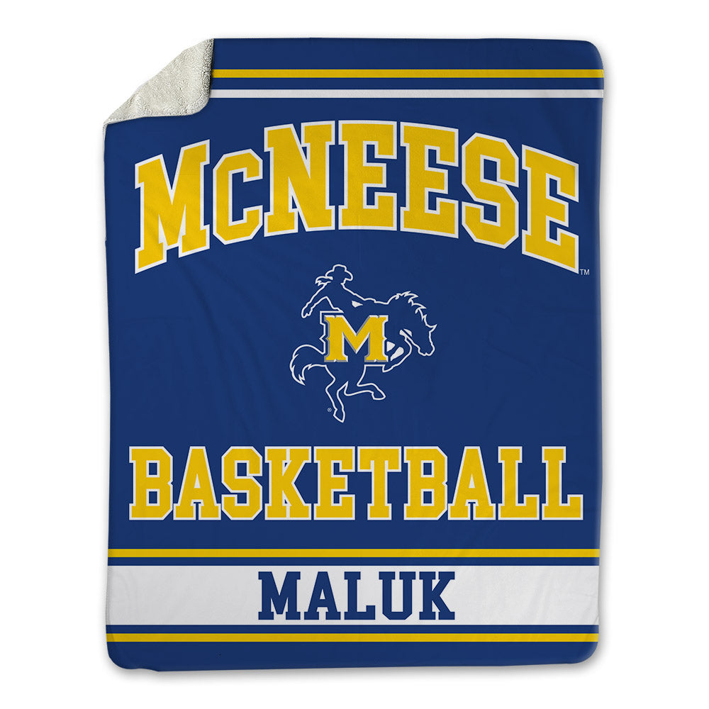 McNeese State - NCAA Men's Basketball : Alier Maluk - Blanket-0