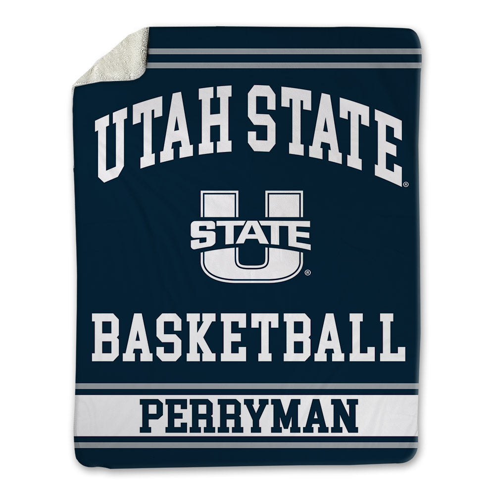 Utah State - NCAA Men's Basketball : Elijah Perryman - Blanket-0