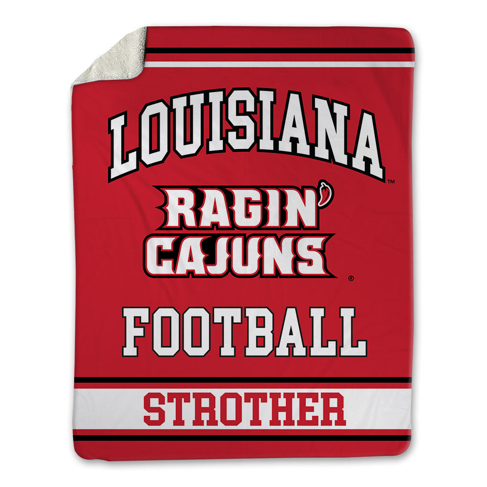 Louisiana - NCAA Football : Landon Strother - Blanket-0