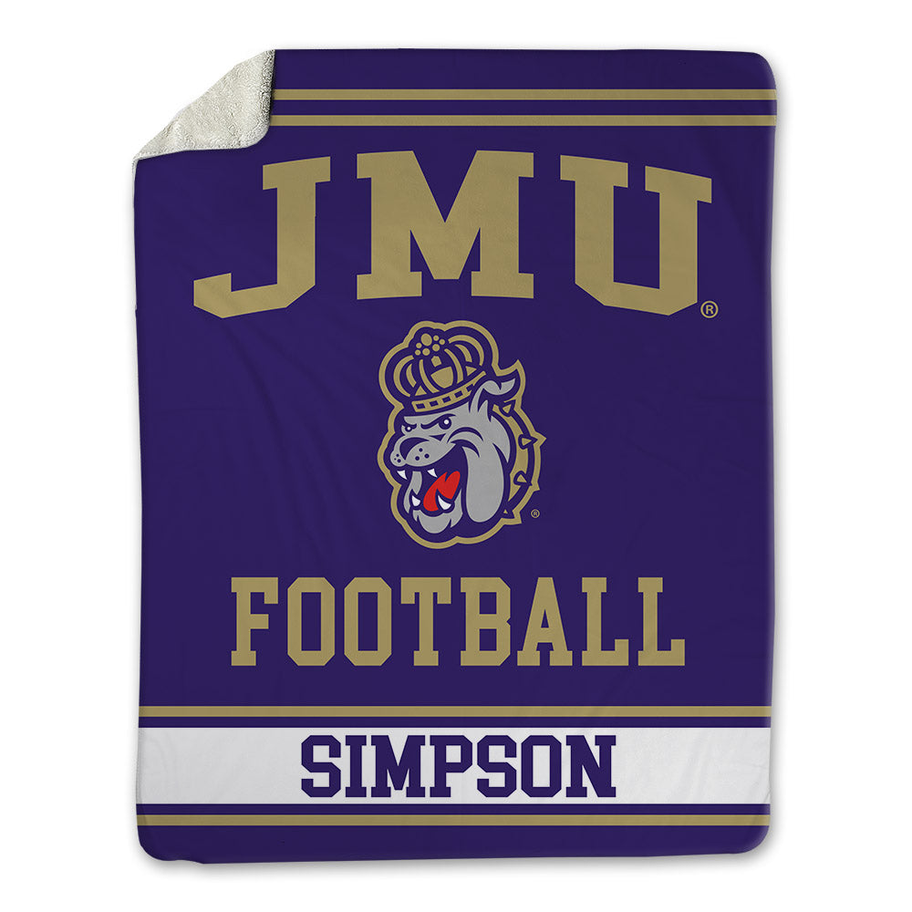 JMU - NCAA Football : Keitrone Simpson - Blanket-0