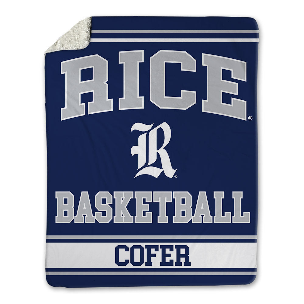Rice - NCAA Women's Basketball : Paige Cofer - Blanket-0