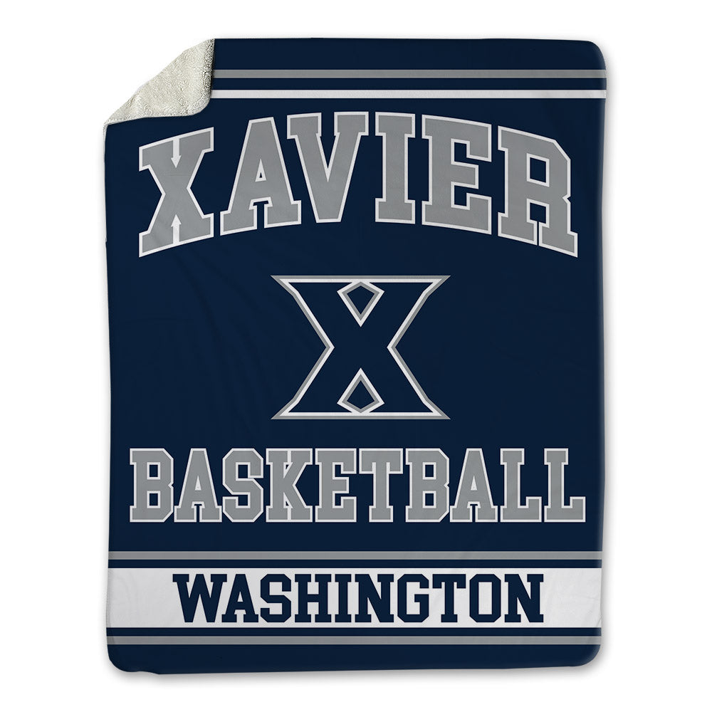 Xavier - NCAA Men's Basketball : Tru Washington - Blanket-0