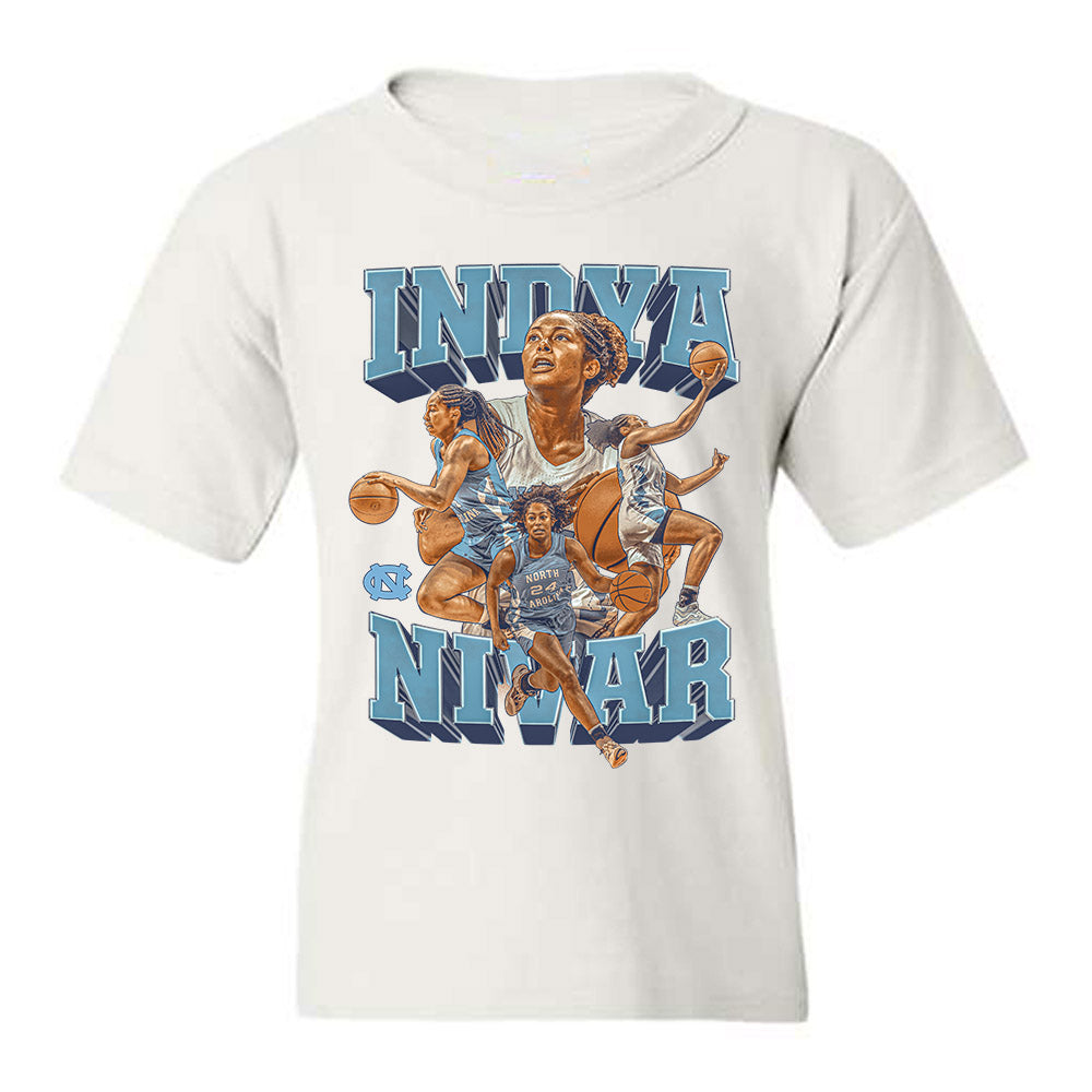 UNC - NCAA Women's Basketball : Indya Nivar - Youth T-Shirt-0