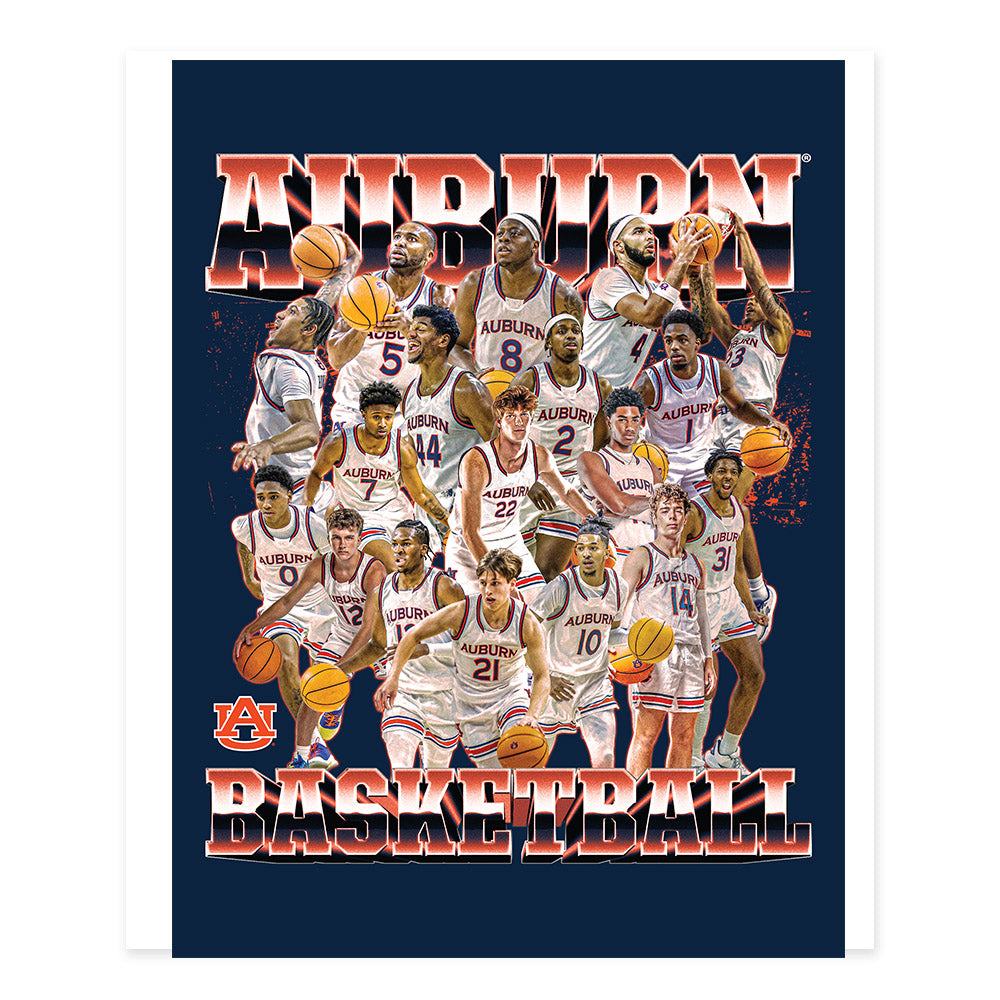 Auburn - NCAA Men's Basketball : - Team Collage Poster 20x24-0