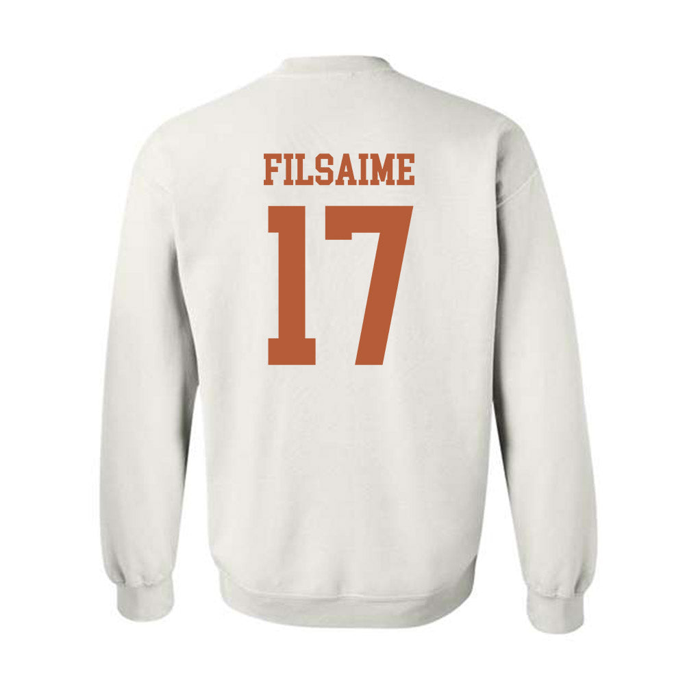 Texas - NCAA Football : Xavier Filsaime - Classic Shersey Crewneck Sweatshirt-1