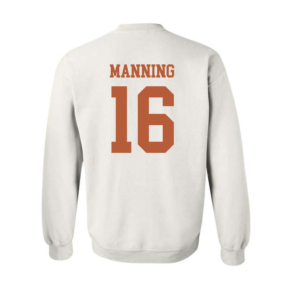Texas - NCAA Football : Arch Manning - Classic Shersey Crewneck Sweatshirt-1