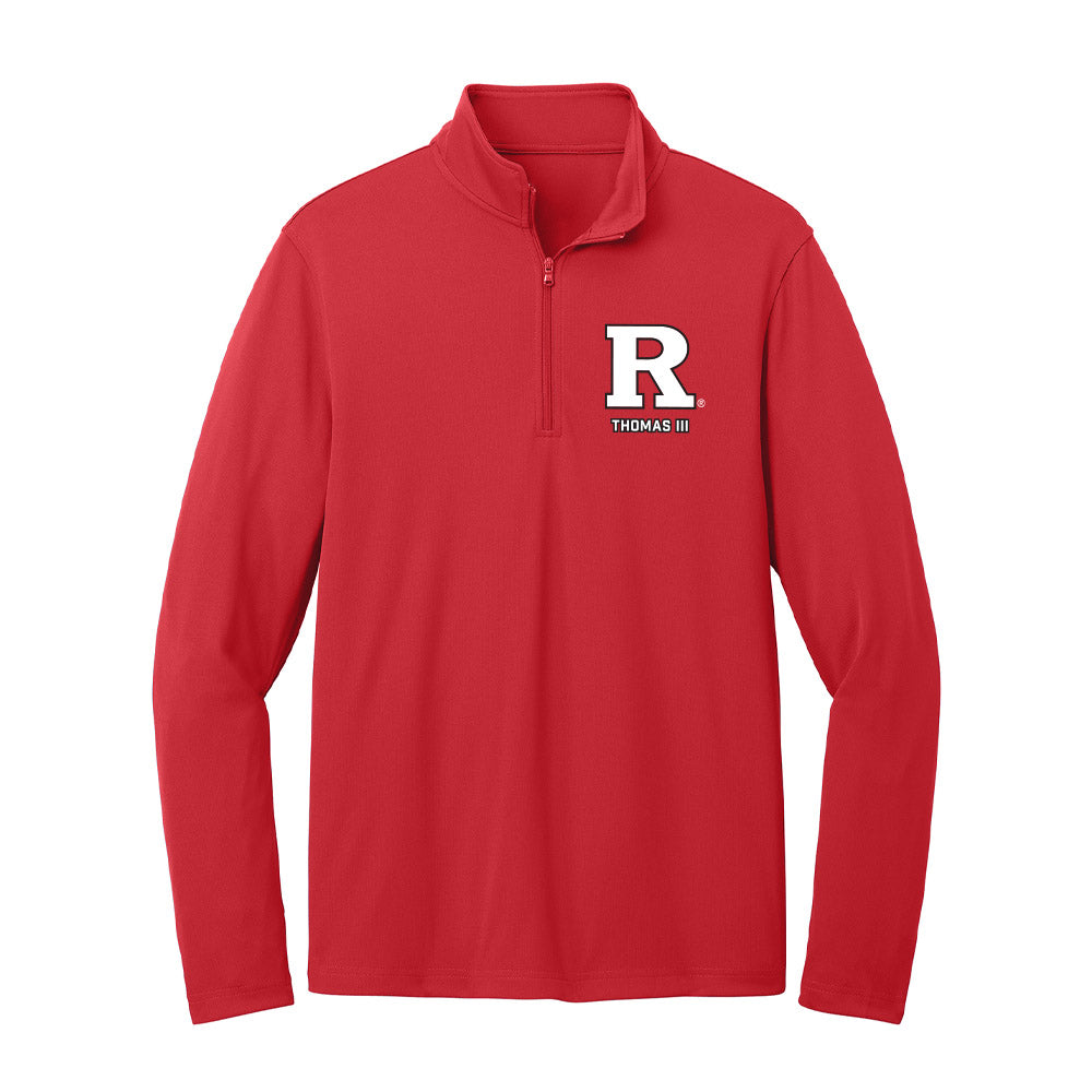 Rutgers - NCAA Football : Michael Thomas III - Lightweight Quarter Zip Jacket-0