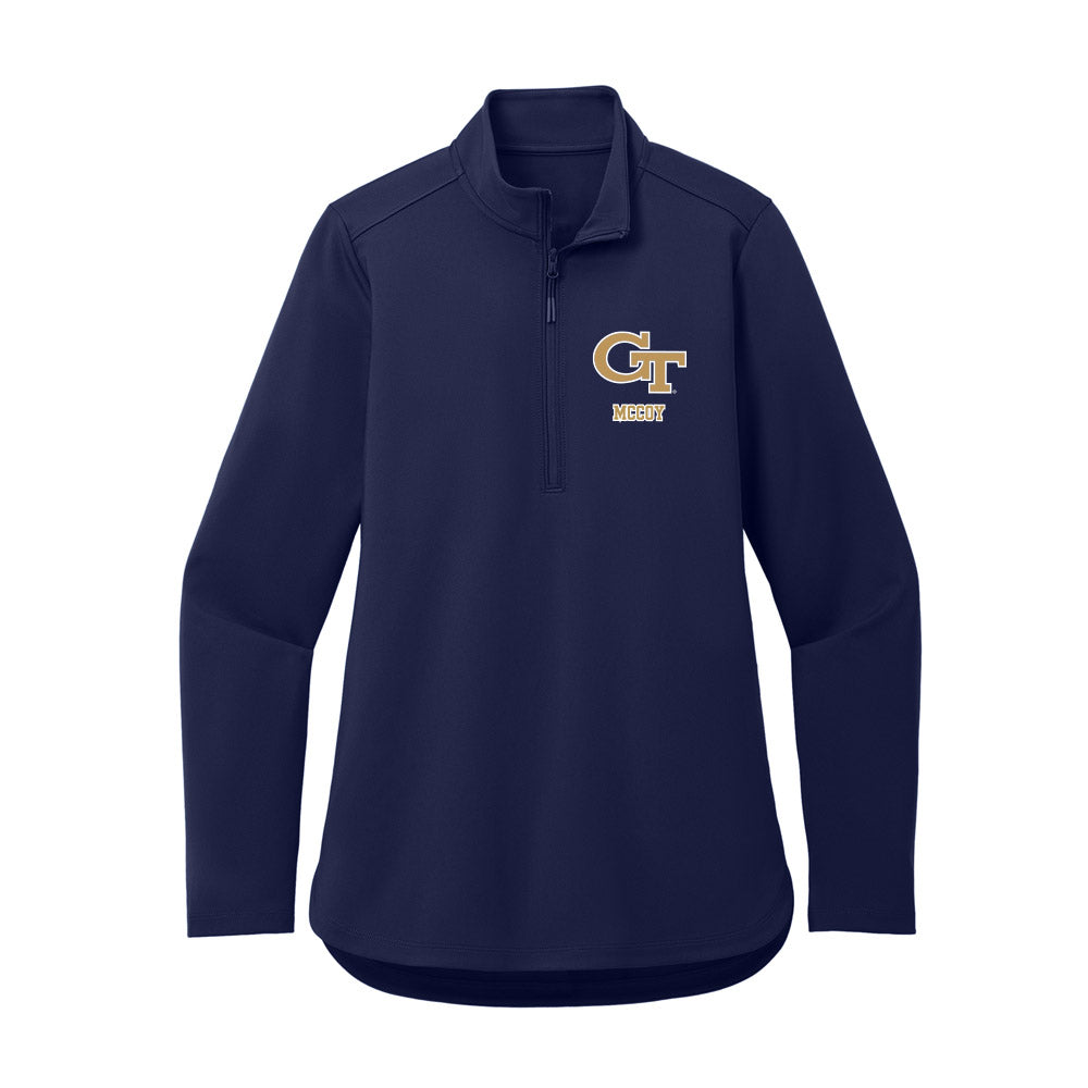 Georgia Tech - NCAA Football : Taje McCoy - Women's Premium Quarter Zip Jacket-0