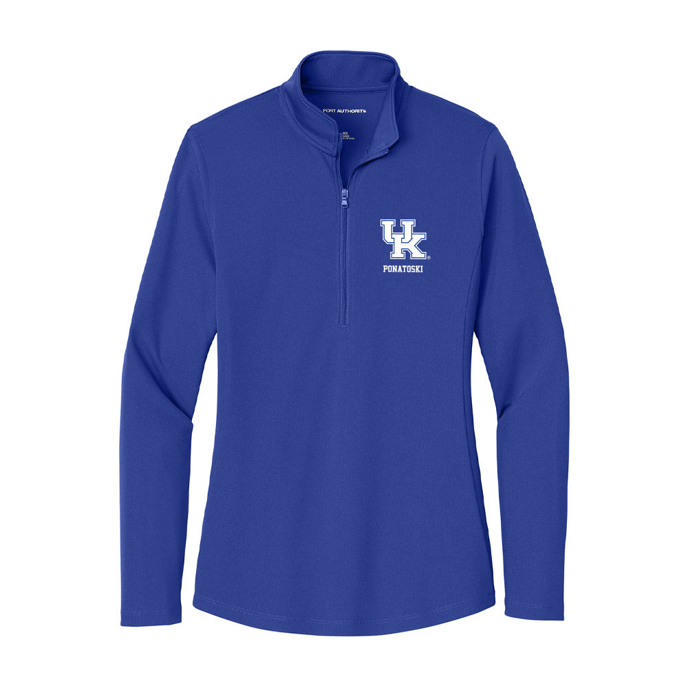 Kentucky - NCAA Football : Matt Ponatoski - Women's Lightweight Quarter Zip Jacket-0