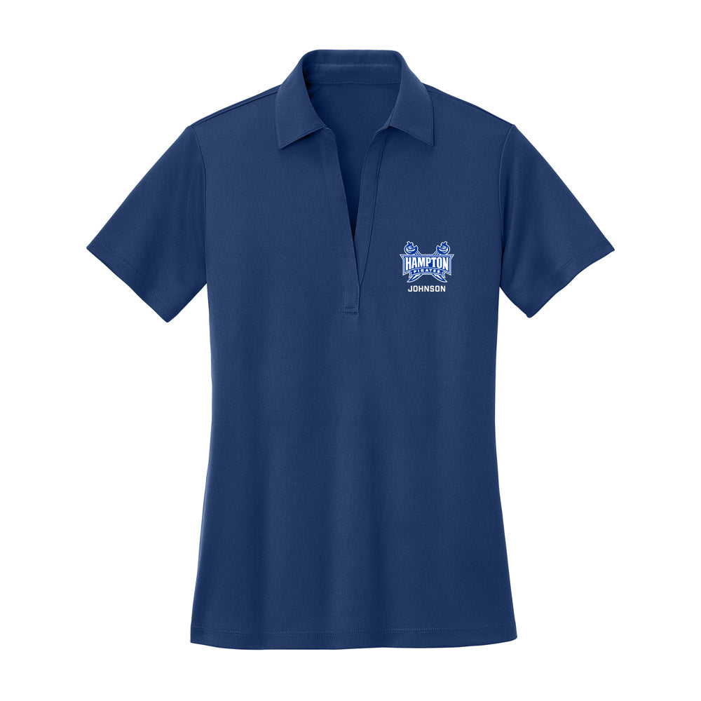 Hampton - NCAA Softball : Amani Johnson - Women's Activewear Polo Shirt-0