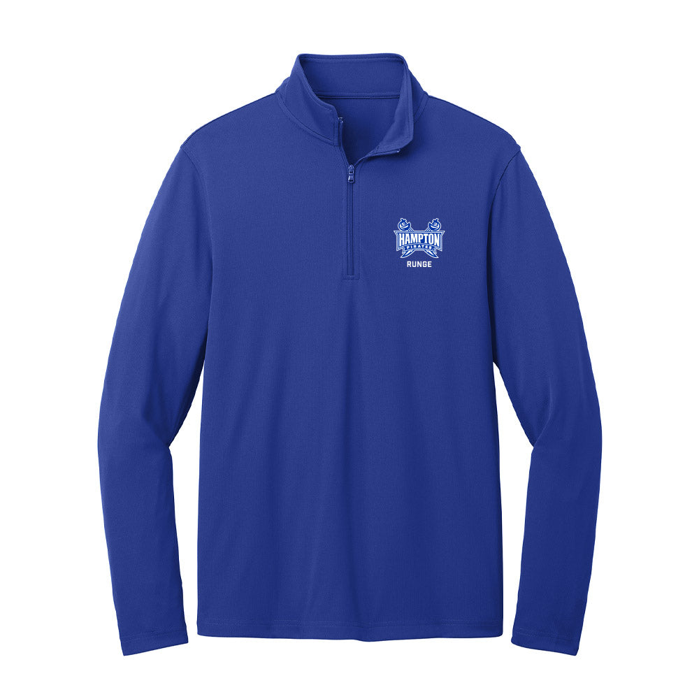 Hampton - NCAA Women's Track & Field : Alannah Runge - Lightweight Quarter Zip Jacket-0
