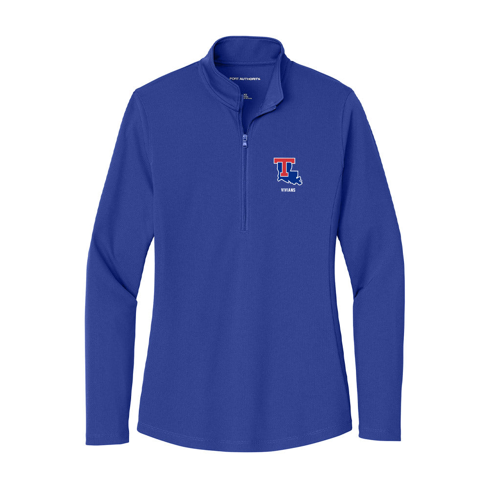 LA Tech - NCAA Football : Trevell Vivians - Women's Lightweight Quarter Zip Jacket-0