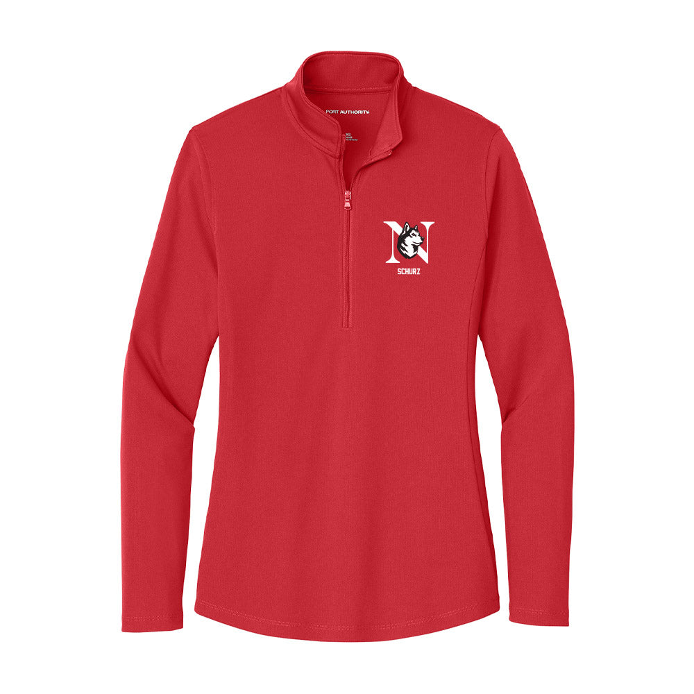 Northeastern - NCAA Men's Soccer : Christoph Schurz - Women's Lightweight Quarter Zip Jacket-0