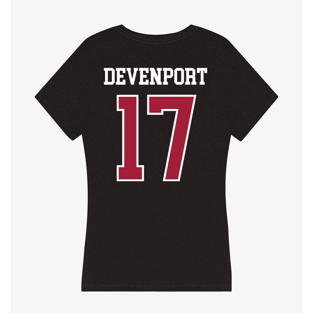 Alabama - NCAA Baseball : Logen Devenport - Women's V-Neck T-Shirt-1