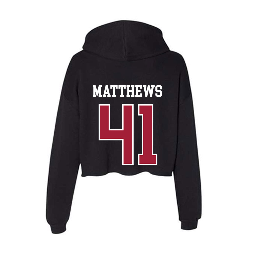 Alabama - NCAA Football : Jamarion Matthews - Women's Crop Fleece Hoodie-1