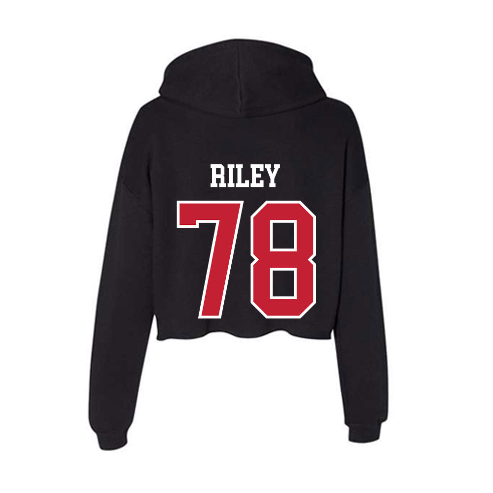 Ohio State - NCAA Football : Maxwell Riley - Women's Crop Fleece Hoodie-1