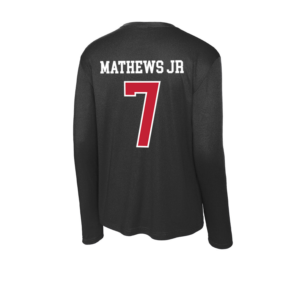 Ohio State - NCAA Football : Jermaine Mathews Jr - Activewear Long Sleeve T-Shirt-1