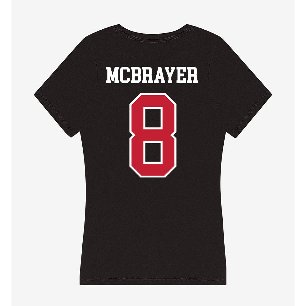Ohio State - NCAA Men's Ice Hockey : Nathan McBrayer - Women's V-Neck T-Shirt-1