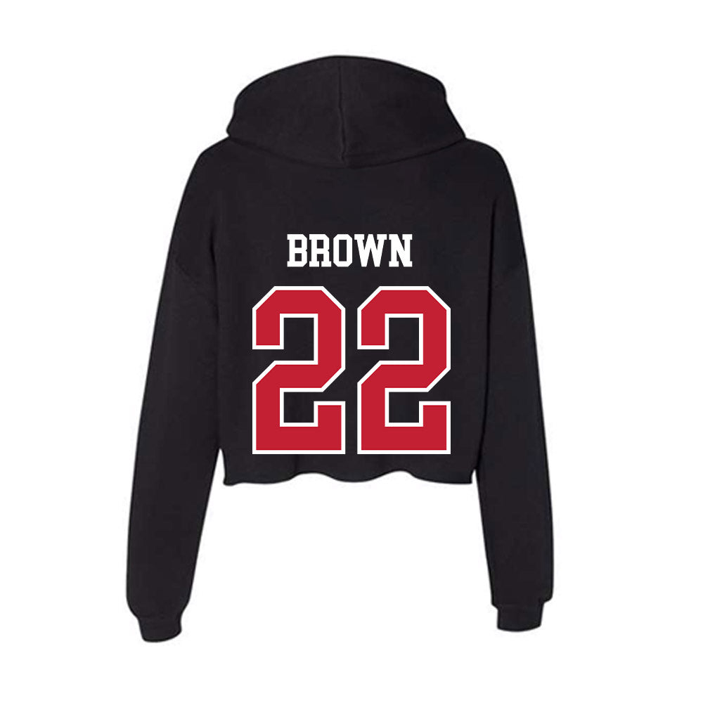 Ohio State - NCAA Women's Soccer : Reese Brown - Women's Crop Fleece Hoodie-1