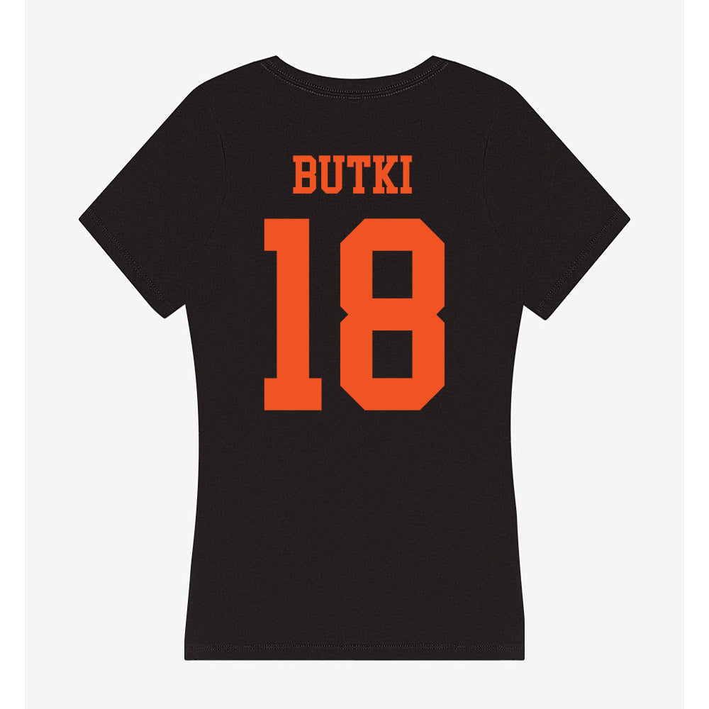 Oklahoma State - NCAA Women's Soccer : Kayla Butki - Women's V-Neck T-Shirt-1