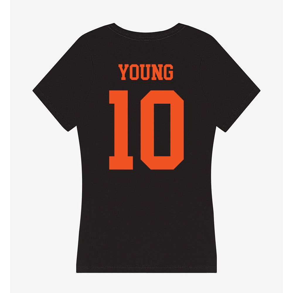 Oklahoma State - NCAA Football : Wyatt Young - Women's V-Neck T-Shirt-1