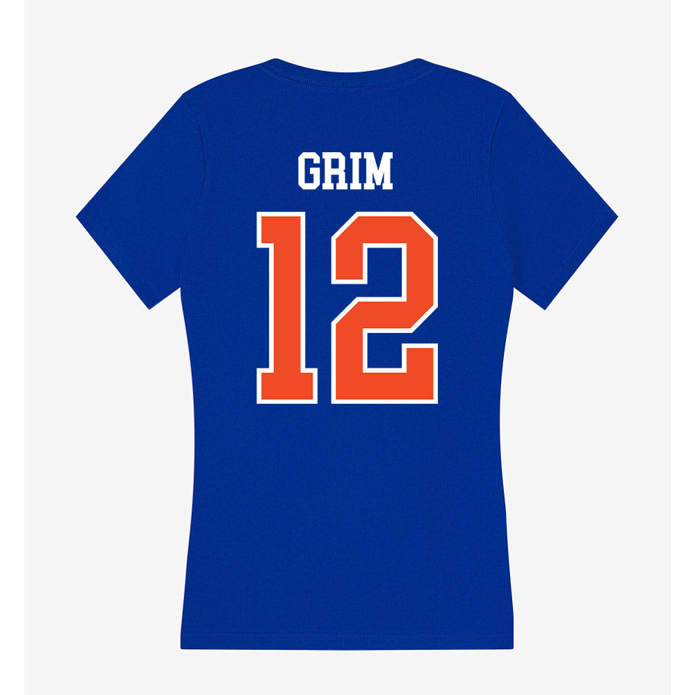 Florida - NCAA Women's Soccer : Charlotte Grim - Women's V-Neck T-Shirt-1