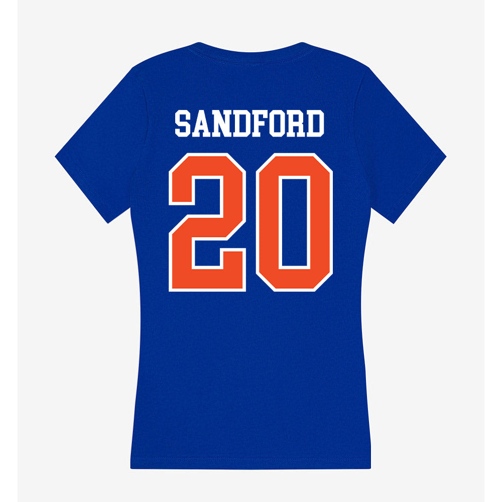 Florida - NCAA Baseball : Schuyler Sandford - Women's V-Neck T-Shirt-1