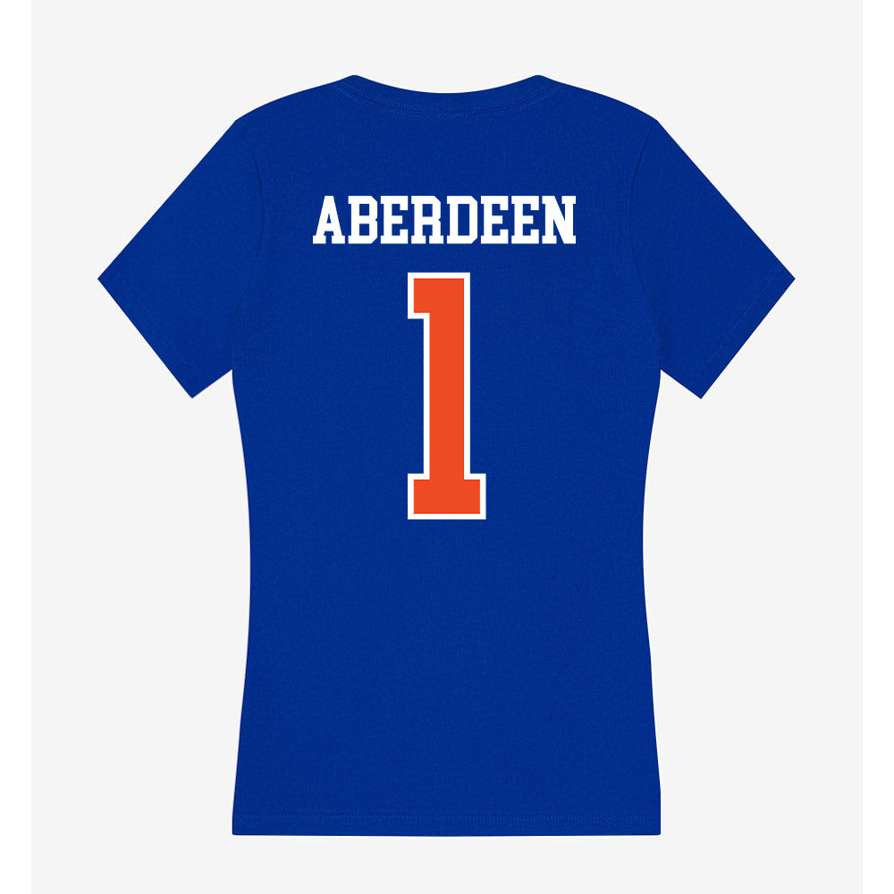 Florida - NCAA Men's Basketball : Denzel Aberdeen - Women's V-Neck T-Shirt-1