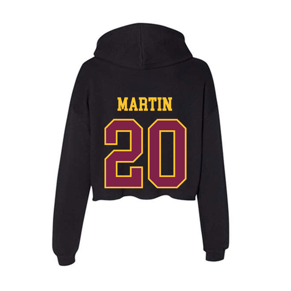 Arizona State - NCAA Women's Volleyball : Grace Martin - Women's Crop Fleece Hooded Sweatshirt-1
