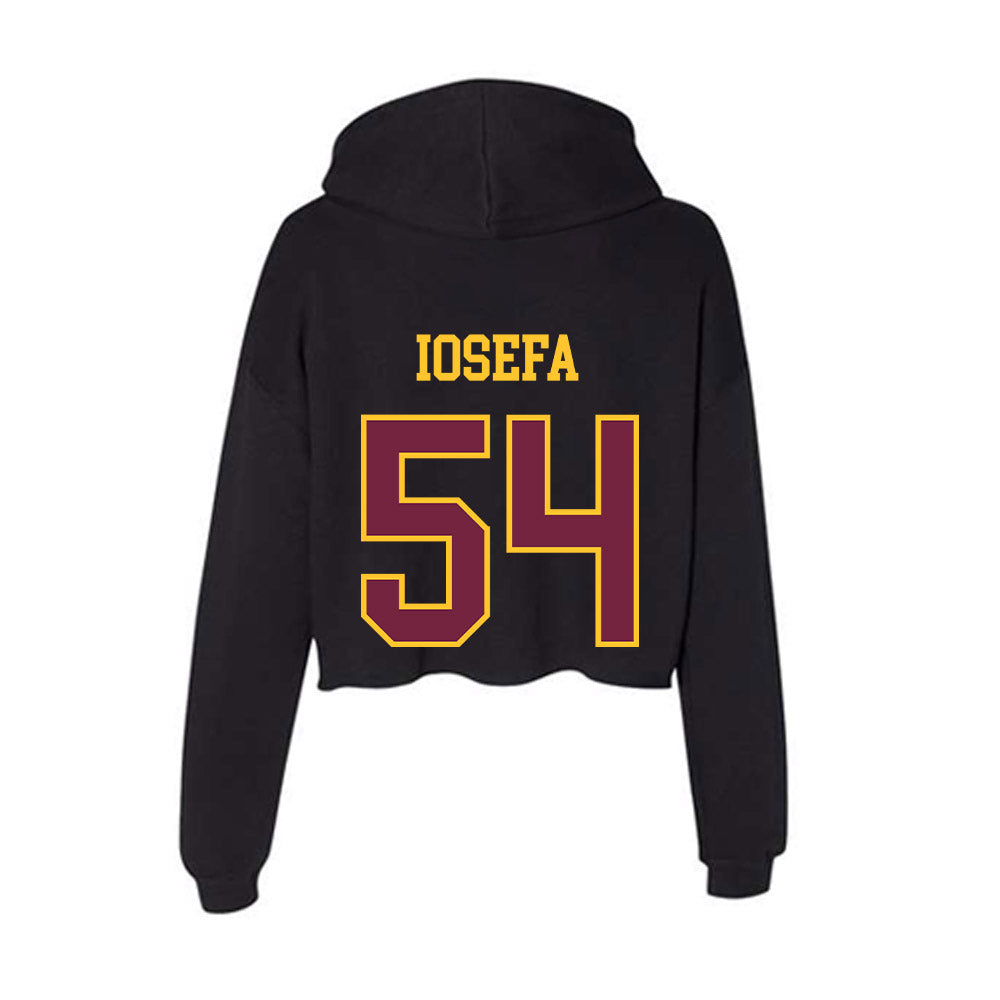Arizona State - NCAA Football : Isaiah Iosefa - Classic Shersey Women's Crop Fleece Hooded Sweatshirt-1