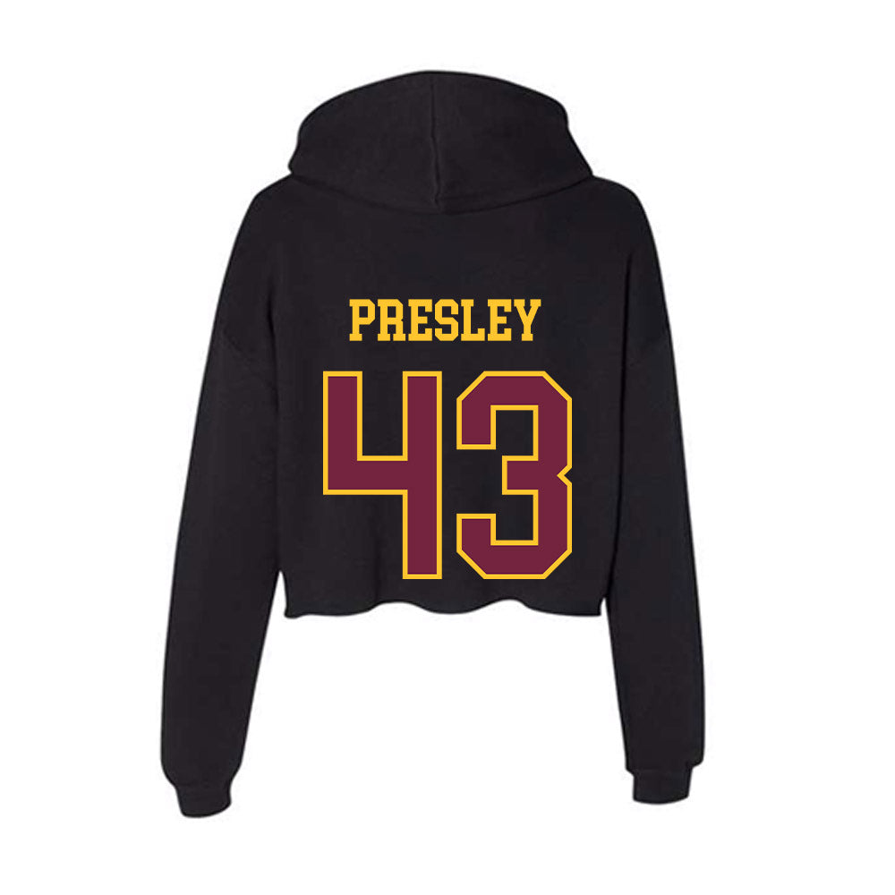 Arizona State - NCAA Women's Volleyball : Kiylah Presley - Classic Shersey Women's Crop Fleece Hooded Sweatshirt-1