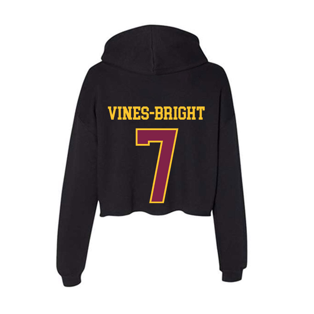 Arizona State - NCAA Football : Raiden Vines-Bright - Classic Shersey Women's Crop Fleece Hooded Sweatshirt-1