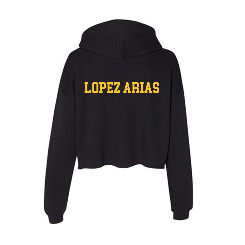 Arizona State - NCAA Women's Track & Field : Ines Lopez Arias - Classic Shersey Women's Crop Fleece Hooded Sweatshirt-1