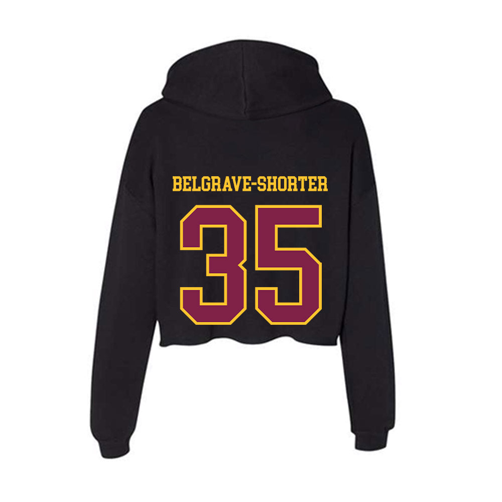 Arizona State - NCAA Football : Antoine Belgrave-Shorter - Classic Shersey Women's Crop Fleece Hooded Sweatshirt-1